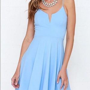 💙 Lulu’s Baby V Neck Skater Dress 💙